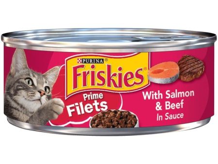 Friskies Prime Filets with Salmon & Beef in Sauce Canned Cat Food Online Sale