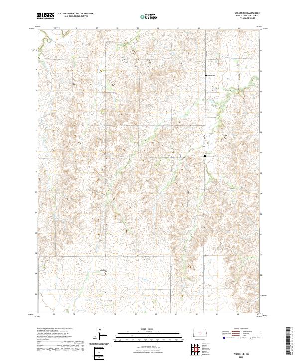 US Topo 7.5-minute map for Wilson NE KS Online Hot Sale