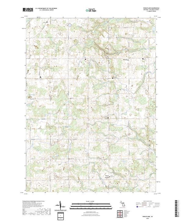 US Topo 7.5-minute map for Wheatland MI Online Hot Sale