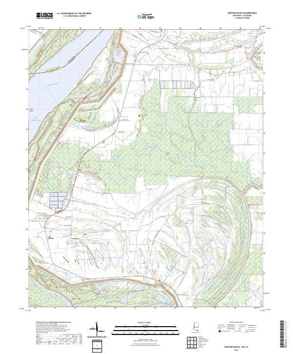 US Topo 7.5-minute map for Whiting Bayou MSLA Online