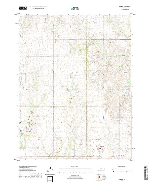 US Topo 7.5-minute map for Windom KS Online Sale