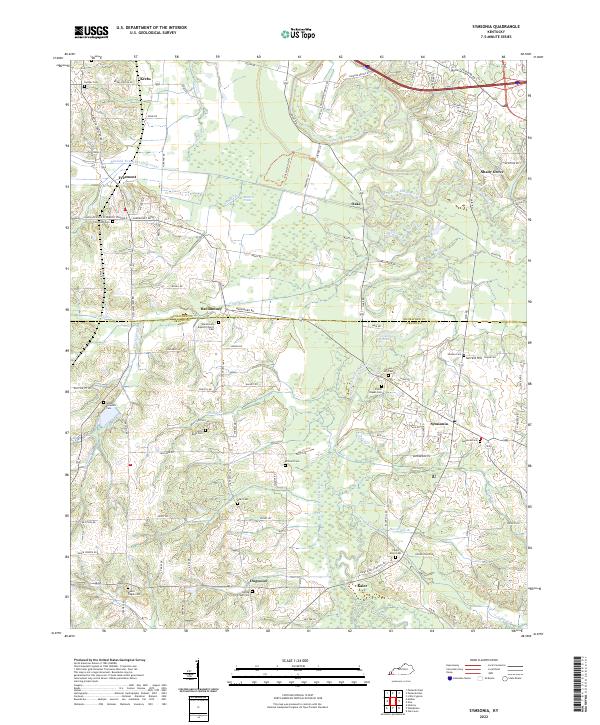 US Topo 7.5-minute map for Symsonia KY Fashion