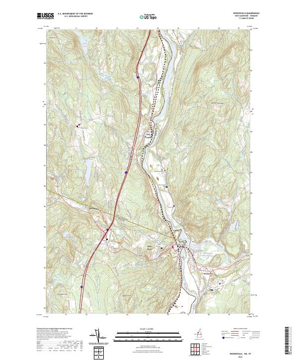 US Topo 7.5-minute map for Woodsville NHVT Online now