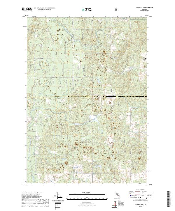 US Topo 7.5-minute map for Whipple Lake MI Online now