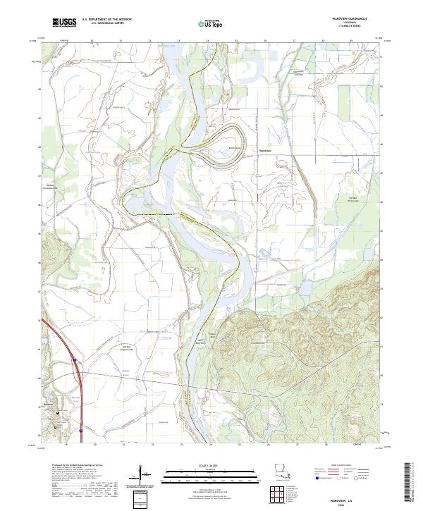 US Topo 7.5-minute map for Wardview LA For Discount