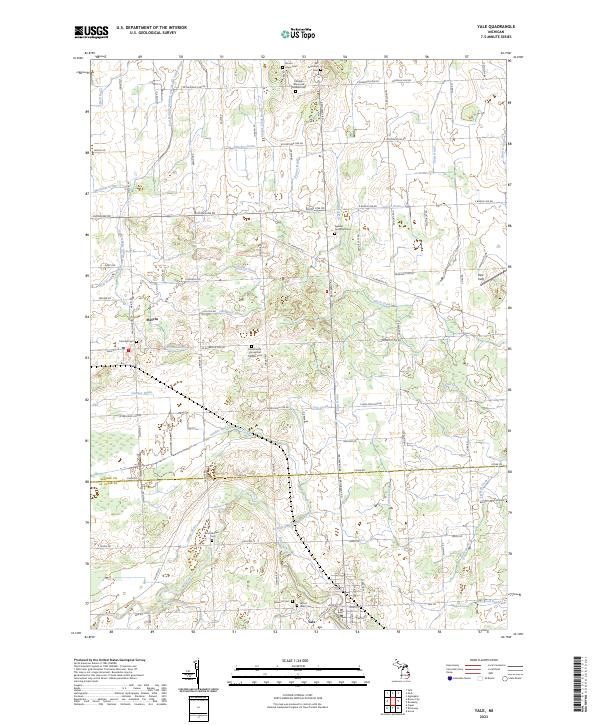 US Topo 7.5-minute map for Yale MI Online