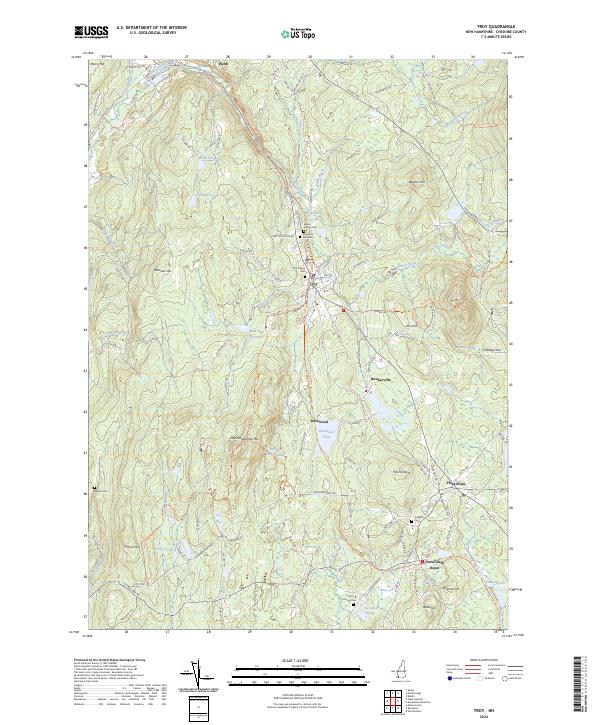 US Topo 7.5-minute map for Troy NH For Discount