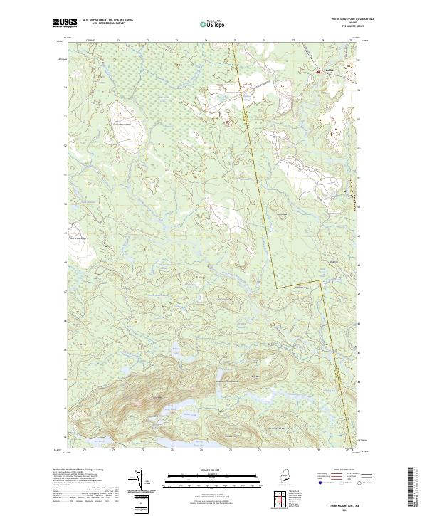 US Topo 7.5-minute map for Tunk Mountain ME Supply