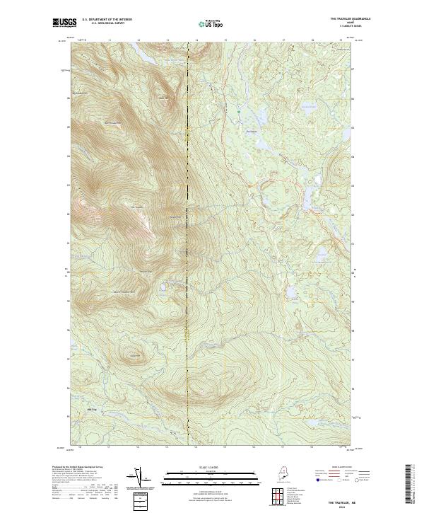 US Topo 7.5-minute map for The Traveler ME Hot on Sale