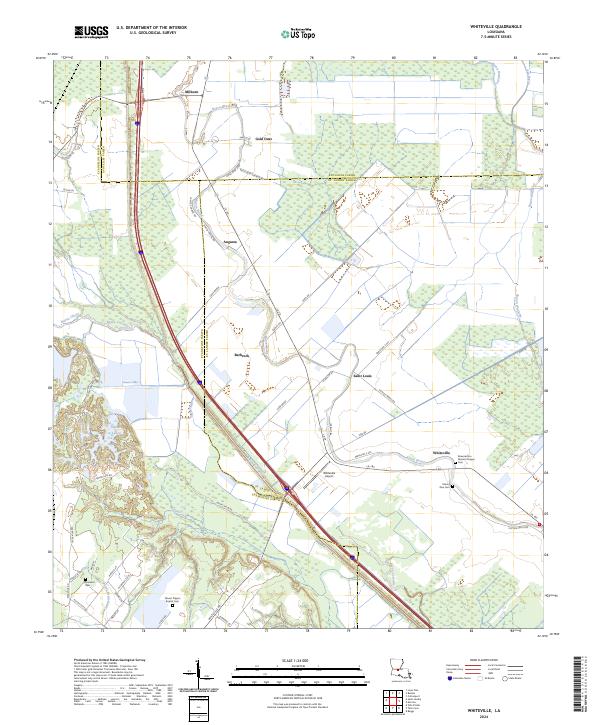 US Topo 7.5-minute map for Whiteville LA Fashion