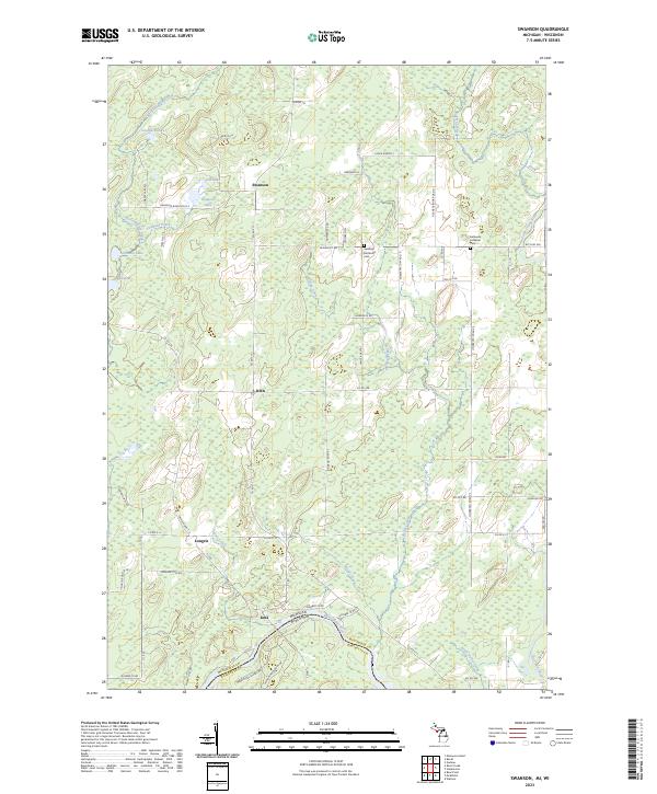 US Topo 7.5-minute map for Swanson MIWI on Sale