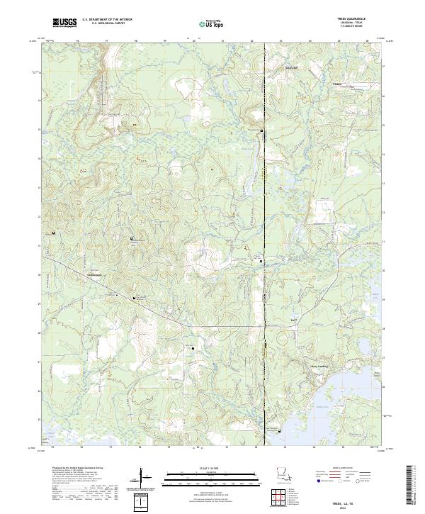 US Topo 7.5-minute map for Trees LATX Sale