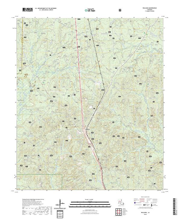 US Topo 7.5-minute map for Williana LA on Sale