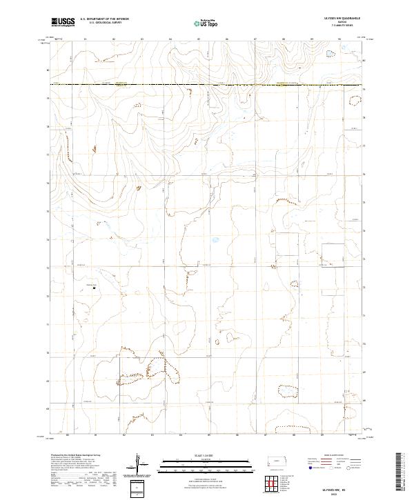 US Topo 7.5-minute map for Ulysses NW KS Online Hot Sale