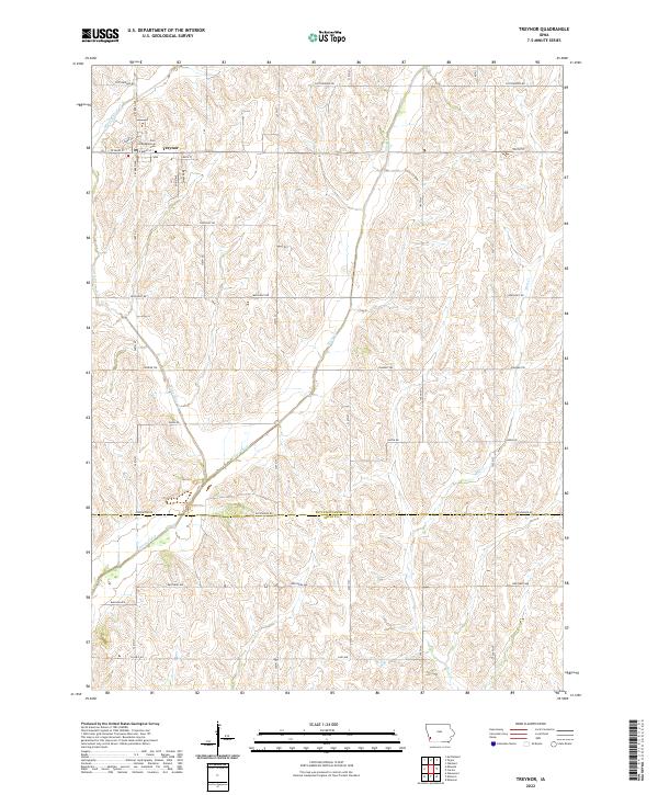 US Topo 7.5-minute map for Treynor IA Online Sale