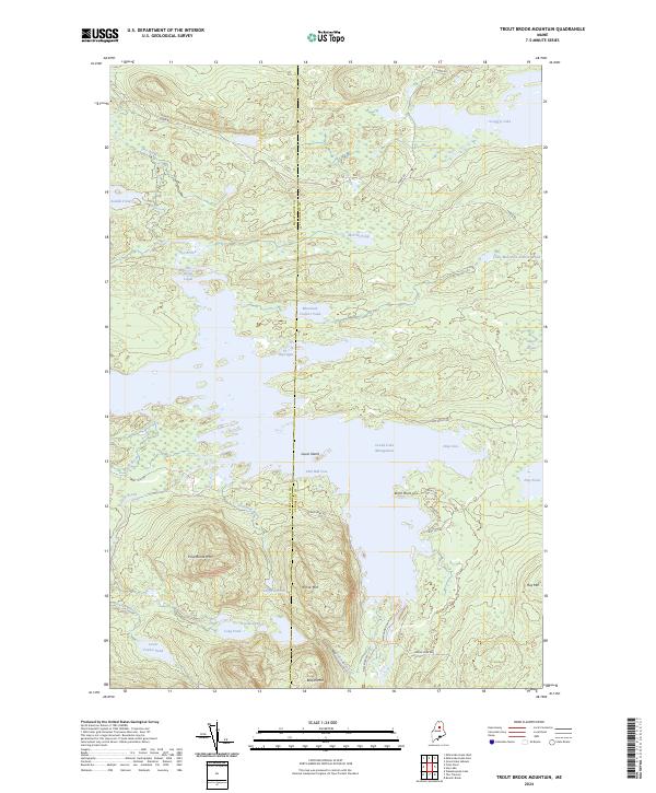 US Topo 7.5-minute map for Trout Brook Mountain ME Online