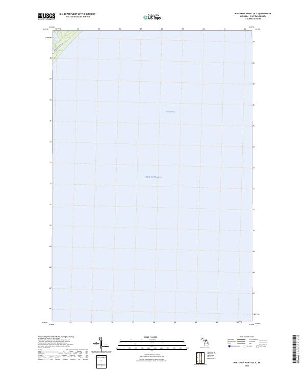 US Topo 7.5-minute map for Whitefish Point OE S MI Online