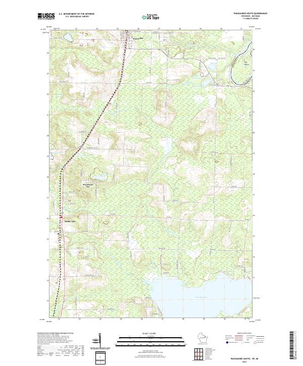 US Topo 7.5-minute map for Wausaukee South WIMI For Cheap