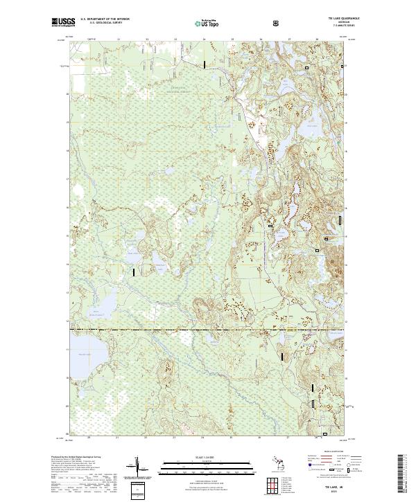 US Topo 7.5-minute map for Tie Lake MI Online