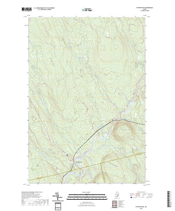 US Topo 7.5-minute map for Wytopitlock ME Discount