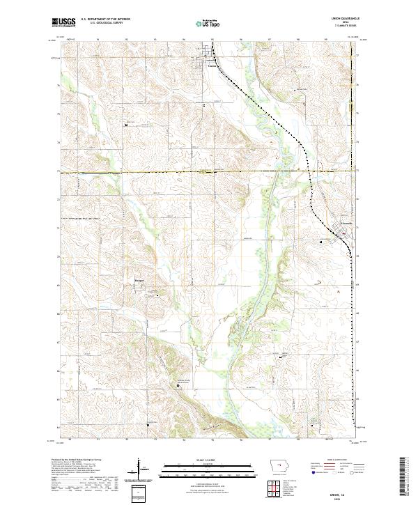 US Topo 7.5-minute map for Union IA Discount