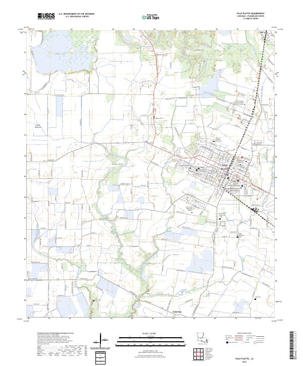 US Topo 7.5-minute map for Ville Platte LA Cheap