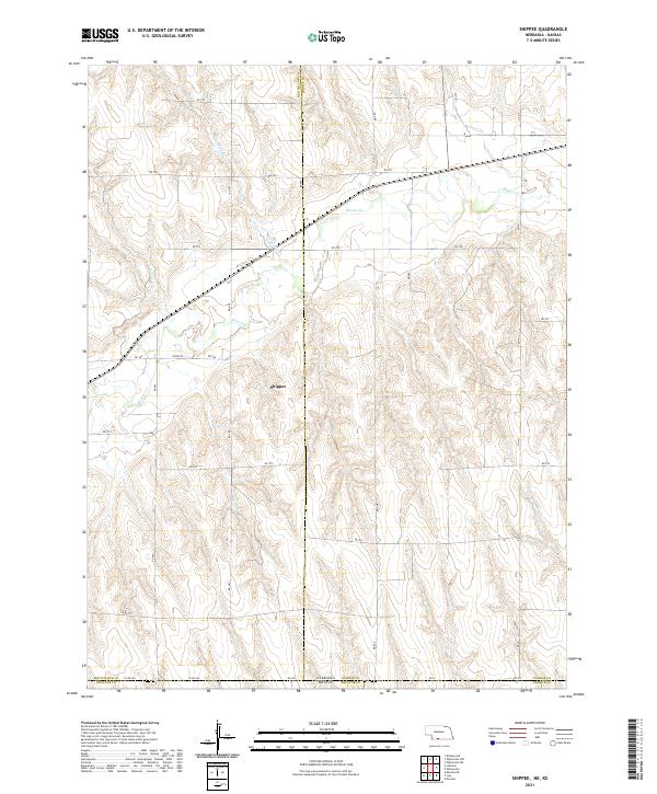 USGS US Topo 7.5-minute map for Shippee NEKS 2021 Online now