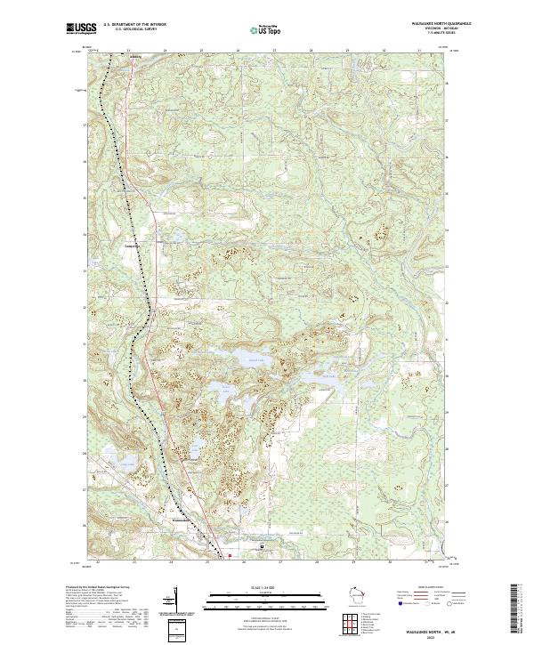 US Topo 7.5-minute map for Wausaukee North WIMI Online