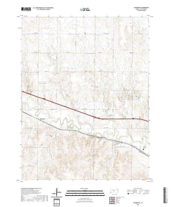 US Topo 7.5-minute map for Yocemento KS Hot on Sale