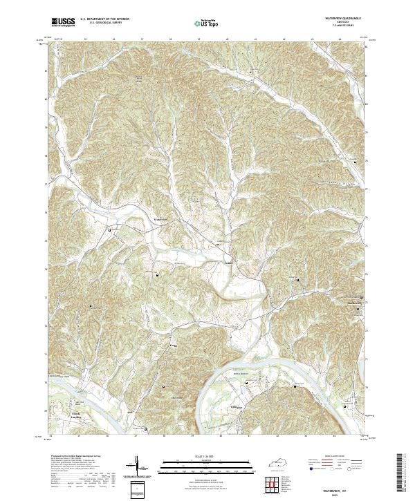 US Topo 7.5-minute map for Waterview KY Supply