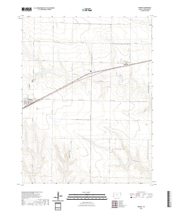 US Topo 7.5-minute map for Winona KS on Sale