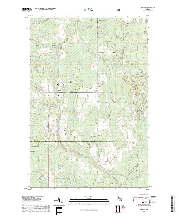 US Topo 7.5-minute map for Trenary MI Online Hot Sale