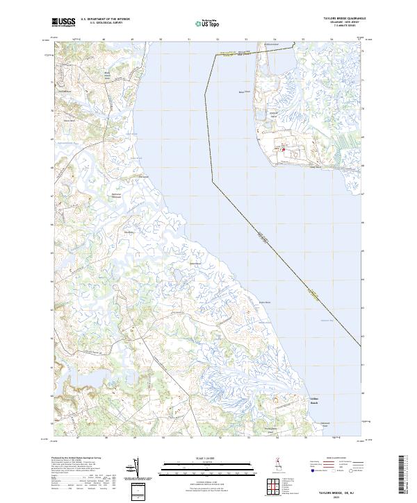 US Topo 7.5-minute map for Taylors Bridge DENJ on Sale