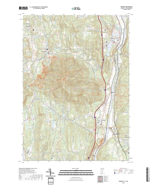 US Topo 7.5-minute map for Windsor VTNH Discount