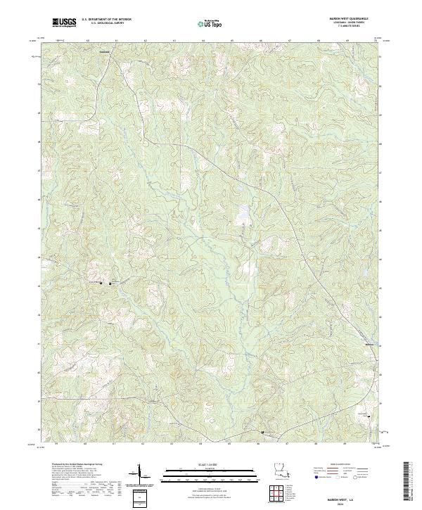 US Topo 7.5-minute map for Marion West LA Online now