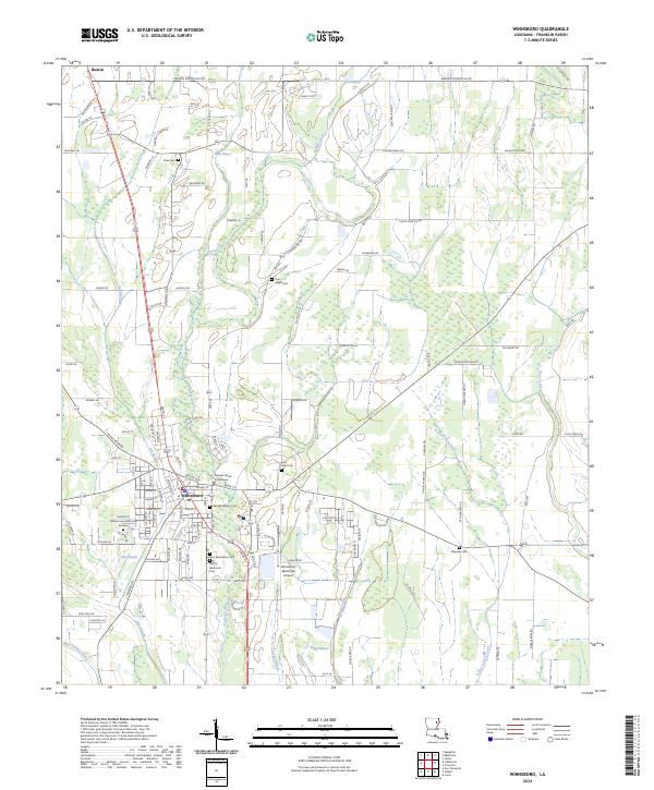 US Topo 7.5-minute map for Winnsboro LA For Discount