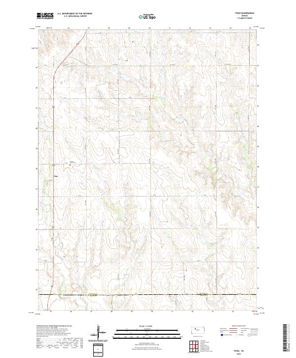 US Topo 7.5-minute map for Togo KS For Discount