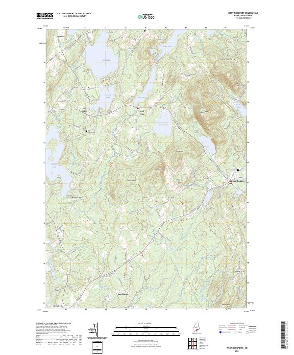 US Topo 7.5-minute map for West Rockport ME on Sale