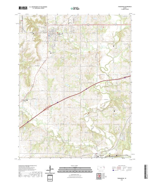 US Topo 7.5-minute map for Tonganoxie KS Supply