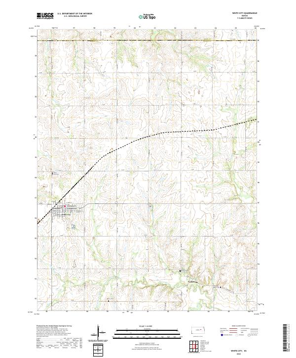 US Topo 7.5-minute map for White City KS For Cheap