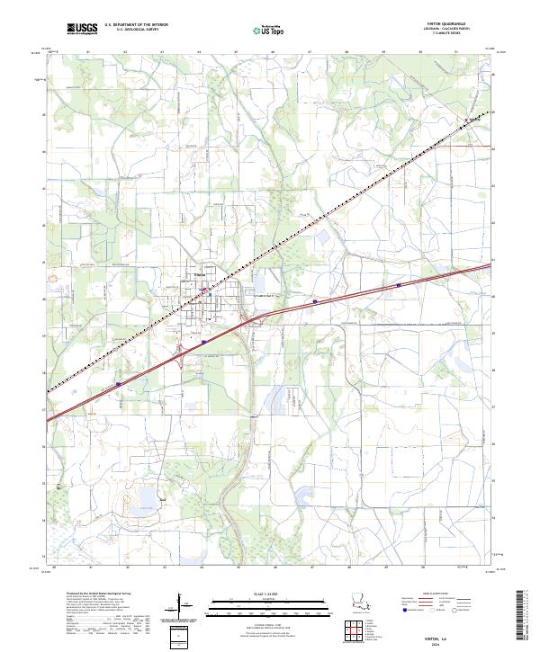 US Topo 7.5-minute map for Vinton LA For Discount