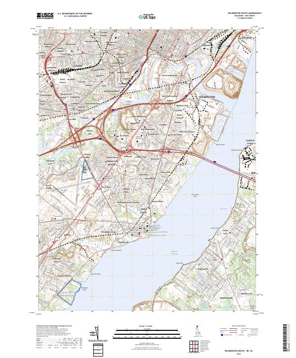 US Topo 7.5-minute map for Wilmington South DENJ Sale