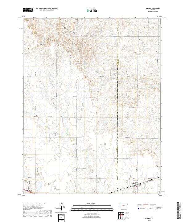 US Topo 7.5-minute map for Gorham KS For Sale