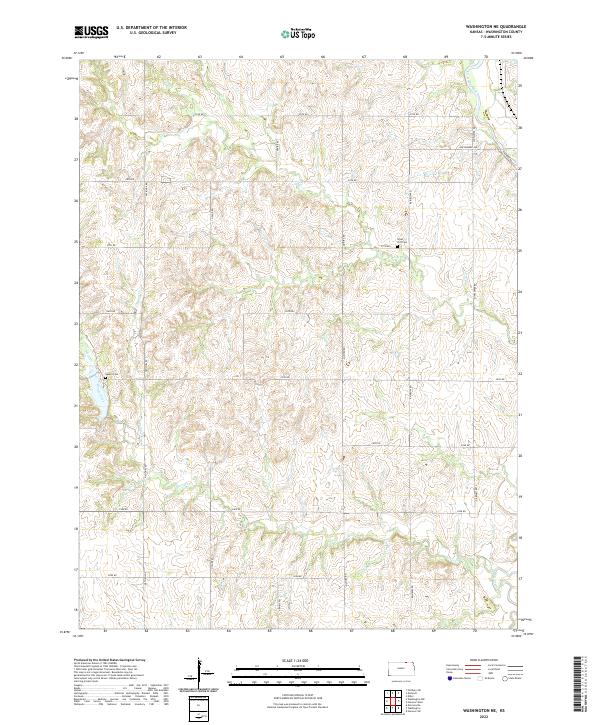 US Topo 7.5-minute map for Washington NE KS Online now