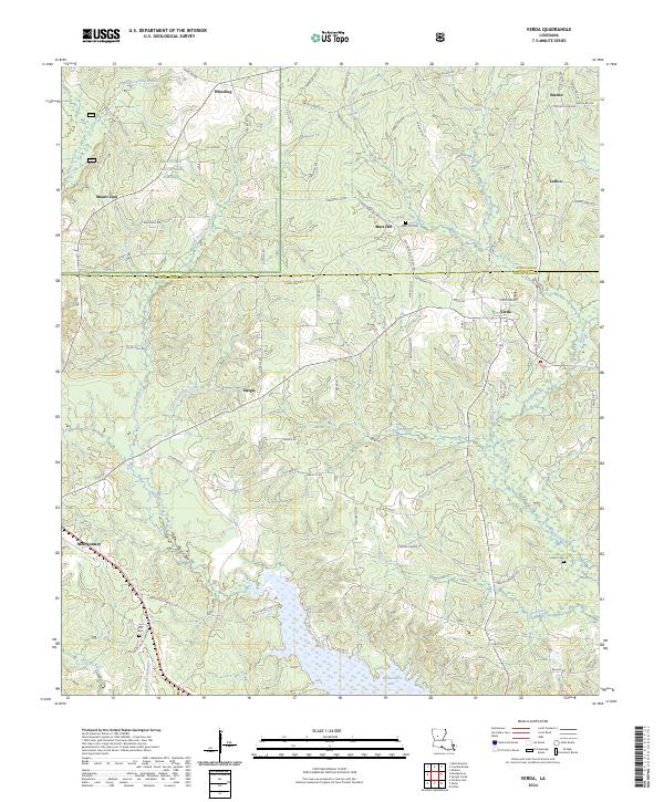 US Topo 7.5-minute map for Verda LA For Sale