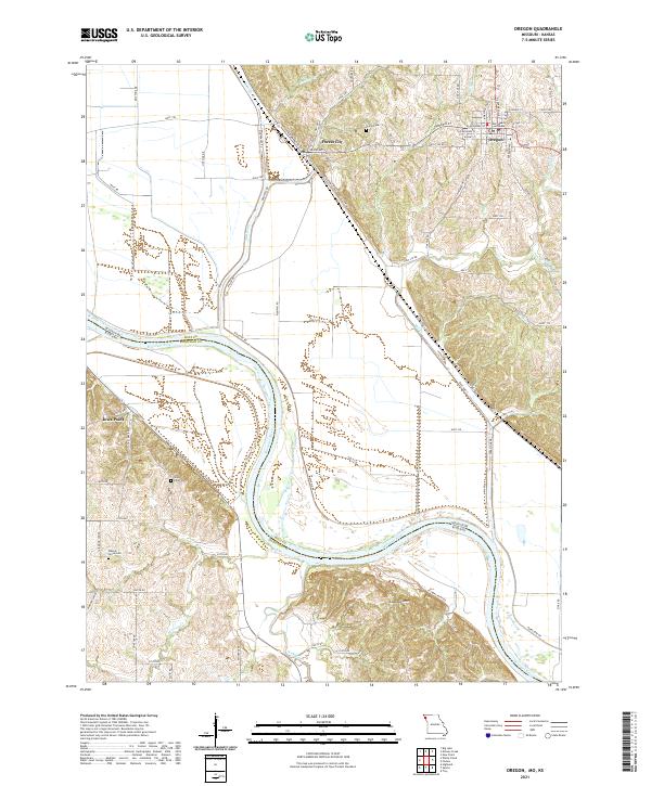 USGS US Topo 7.5-minute map for Oregon MOKS 2021 For Sale