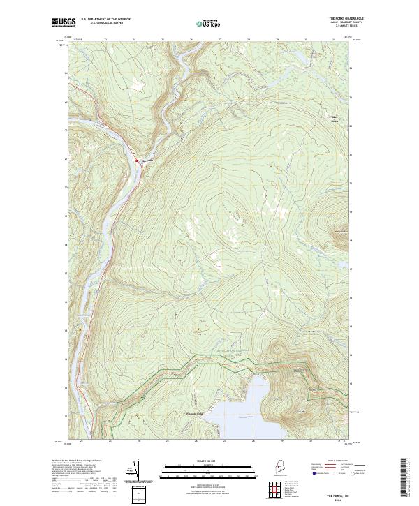 US Topo 7.5-minute map for The Forks ME Supply