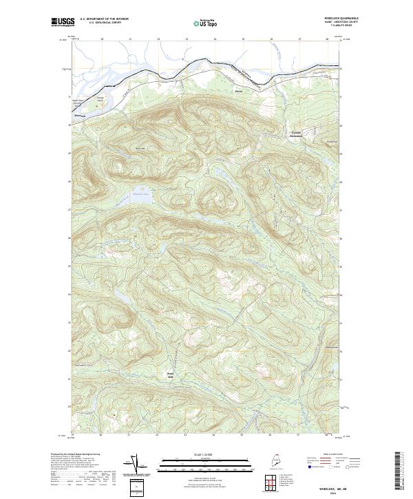 US Topo 7.5-minute map for Wheelock MENB Online Sale