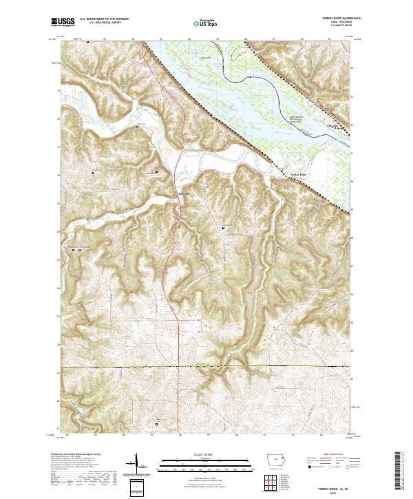 US Topo 7.5-minute map for Turkey River IAWI For Discount