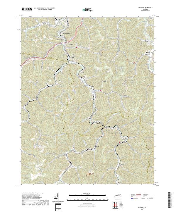 US Topo 7.5-minute map for Wayland KY Cheap